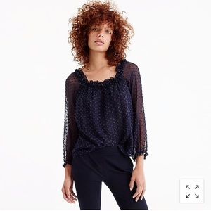 JCrew Ruffle Penny Top
